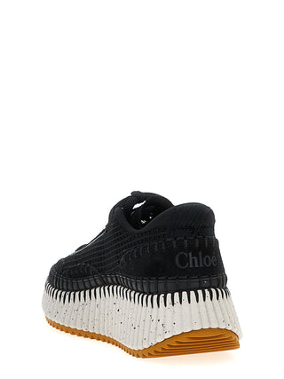 Bicolor Polyester Athletic Sneakers