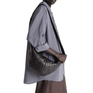 Brown Lamb Leather Shoulder Bag