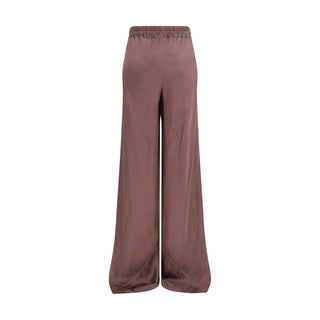 Brown Silk Casual Pants
