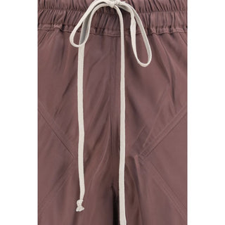 Brown Silk Casual Pants