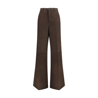 Brown Calf Leather Bos Taurus Casual Pants