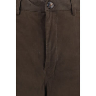 Brown Calf Leather Bos Taurus Casual Pants