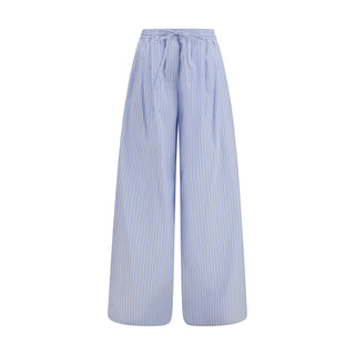 Pantalones casuales de algodón azul