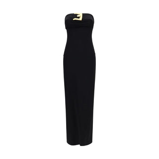 Vestido de cóctel de viscosa negro
