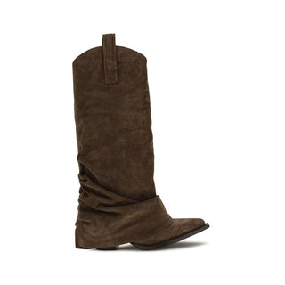 Brown Calf Leather Bos Taurus Ankle Boots