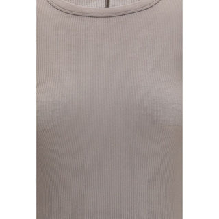 Gray Viscose Long Sleeve T-Shirt