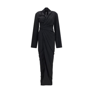 Black Viscose Casual Dress