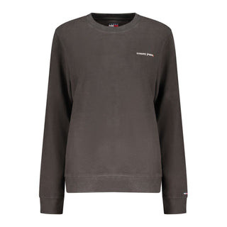 Sudadera de algodón negra para mujer