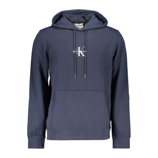 Blue Cotton Men Sweater