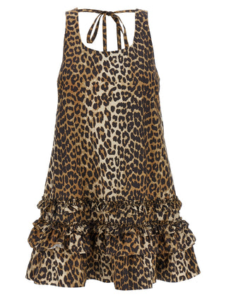 Brown Organic Cotton Short Dress