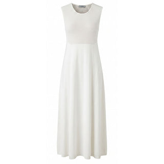 Vestido blanco de seda para mujer