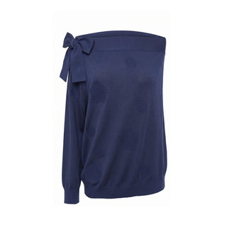 Suéter para mujer de algodón azul