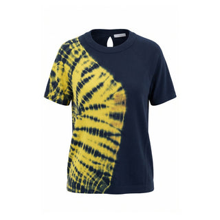Camiseta azul de algodón para mujer