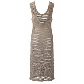 Vestido de algodón beige para mujer