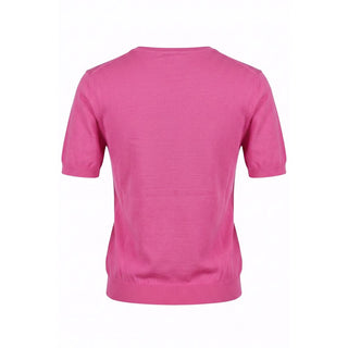 Suéter de algodón rosa para mujer