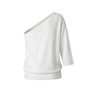 Suéter de algodón blanco para mujer