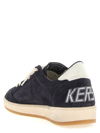 Zapatillas bajas de piel de vaca azul
