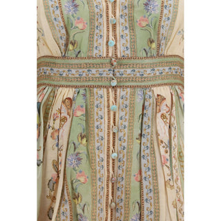 Multicolor Linen Casual Dress