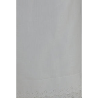 White Cotton Midi Skirt