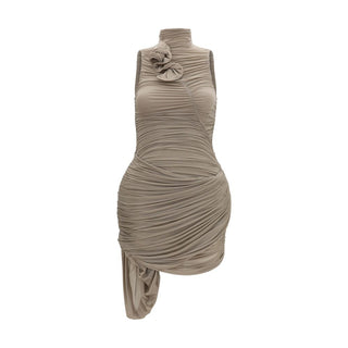 Beige Copper Cocktail Dress
