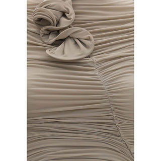 Beige Copper Cocktail Dress