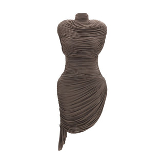 Brown Copper Cocktail Dress