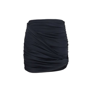 Black Polyamide Mini Skirt