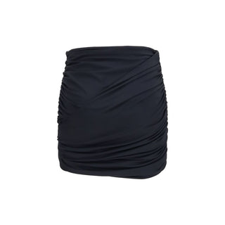 Black Polyamide Mini Skirt