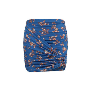 Blue Polyamide Mini Skirt