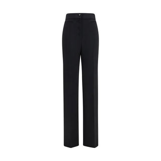 Black Wool Oves Aries Flared Pants