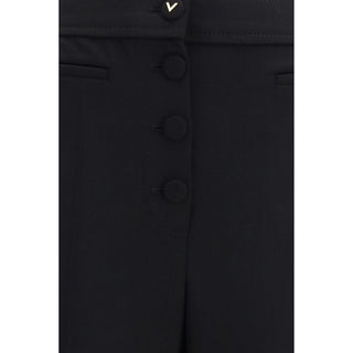 Black Wool Oves Aries Flared Pants