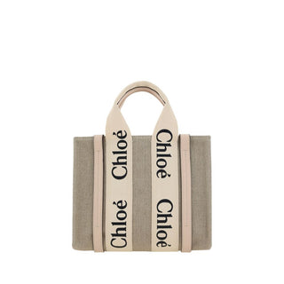 Brown Linen Handbag
