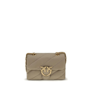 Beige Calf Leather Bos Taurus Shoulder Bag
