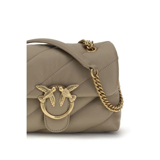 Beige Calf Leather Bos Taurus Shoulder Bag