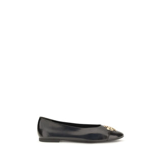 Black Calf Leather Bos Taurus Ballet Flats