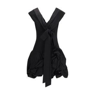 Vestido de cóctel de algodón negro