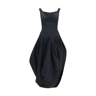 Black Polyester Casual Dress