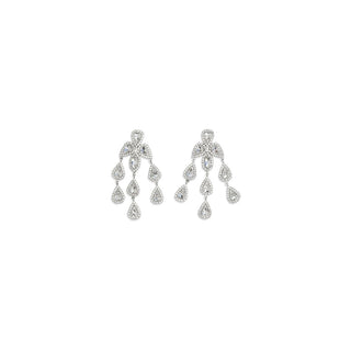Pendientes de metal plateado