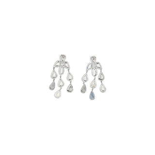 Pendientes de metal plateado