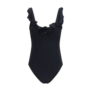 Black Polyamide One-Piece Swimsuit