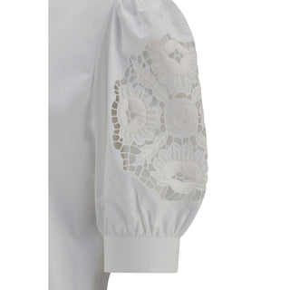 Blusa de algodón blanca