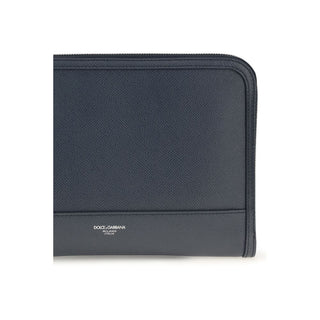 Blue Calf Leather Bos Taurus Clutch Bag