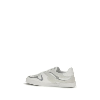 White Calf Leather Bos Taurus Low Top Sneakers
