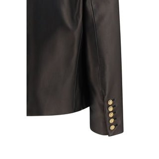 Black Lamb Ovis Aries Aries Leather Jacket