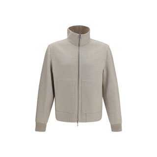 Beige Cashmere Full-Length Jacket