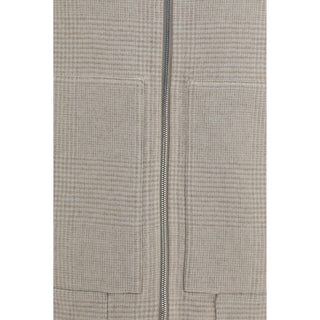 Beige Cashmere Full-Length Jacket