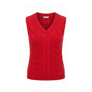 Red Cotton Women Sweater