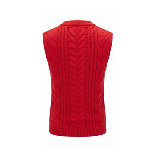 Red Cotton Women Sweater