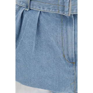 Blue Cotton Bermuda Shorts