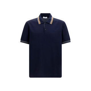Polo de algodón azul